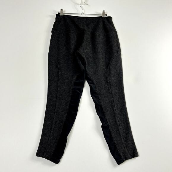 Lysse Twill Ponte with Ultrasuede Equestrian Panels Legging Charcoal Gray Medium - Picture 6 of 9